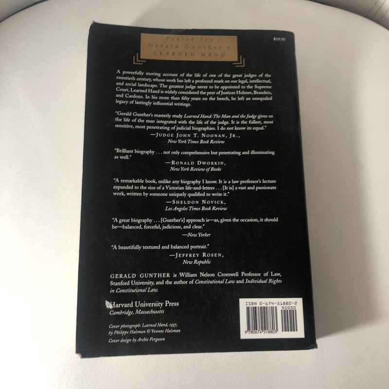 Learned Hand: The Man and the Judge - Paperback, by Gunther Gerald - Acceptable gallery