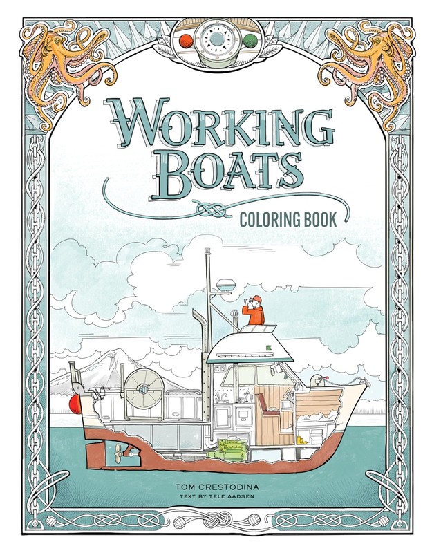 Working Boats Coloring Book, Crestodina, Tom, Very Good Book