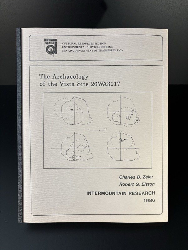 The Archaeology of the Vista Site 26WA3017, 385 Pages, NV Dep Of Transport, 1986
