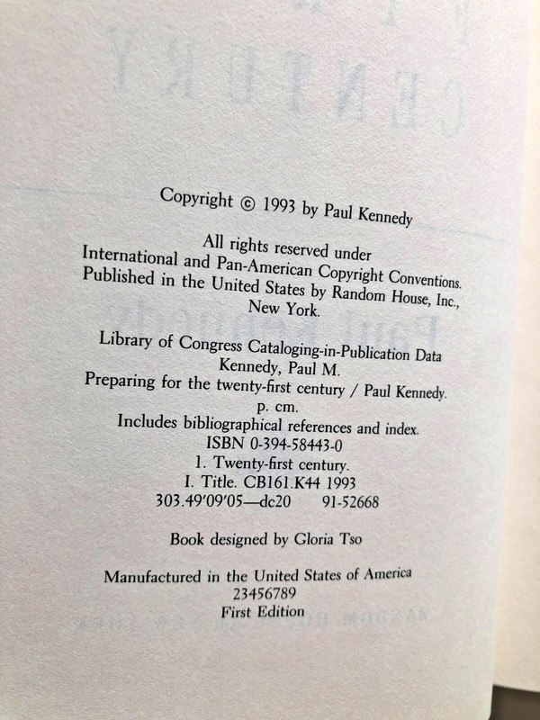 RARE! Preparing for the Twenty-First Century - Hardcover By Kennedy, Paul (1993) gallery