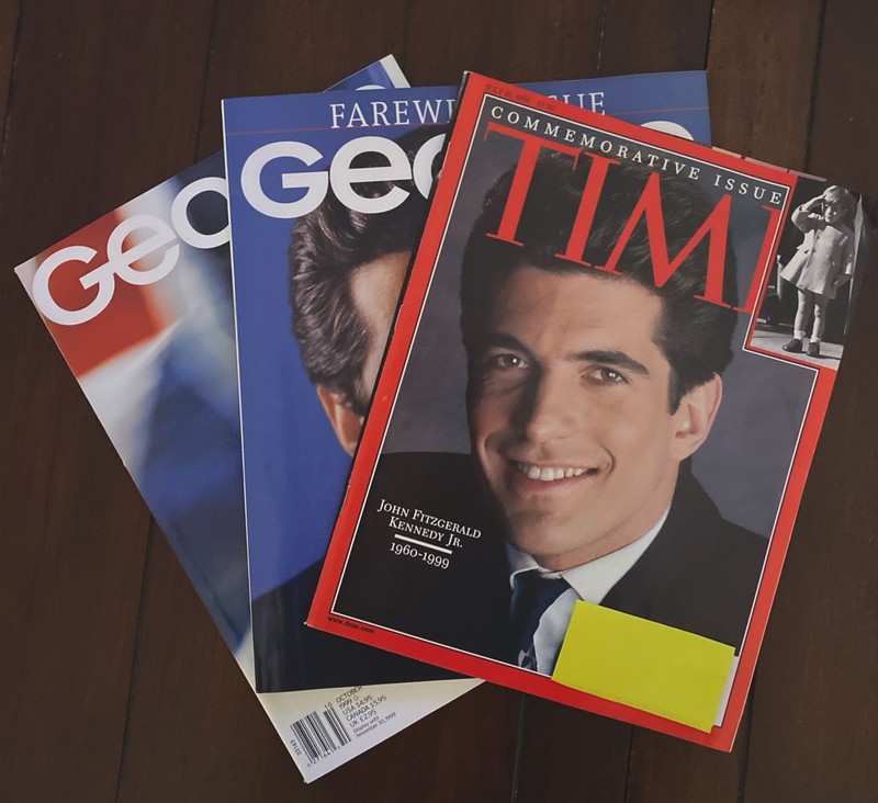 George Magazine Bundle Of 2 and Commemorative Issue TIME JFK Jr Farewell/Tribute