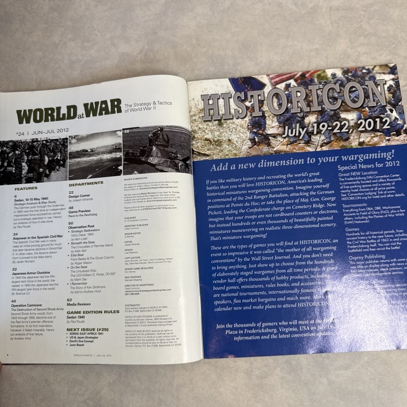 World at War Military History Magazine #24 With Complete War Game - Sedan 1940 gallery