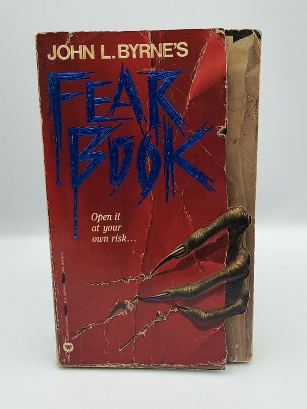 FEAR BOOK by John L. Byrne 1988 Warner Paperback Vintage Horror Novel 1st Print