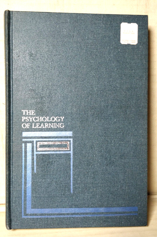 THE PYSCHOLOGY OF LEARNING- HC – DEESE & HULSE – THIRD EDITION -1958 B15