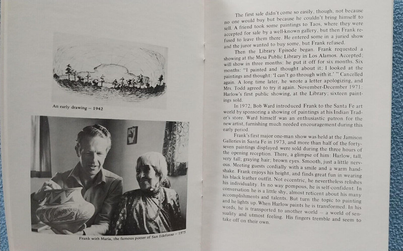 1975 Francis Harlow SIGNED Pueblo pottery artists Los Alamos theoretical physics gallery