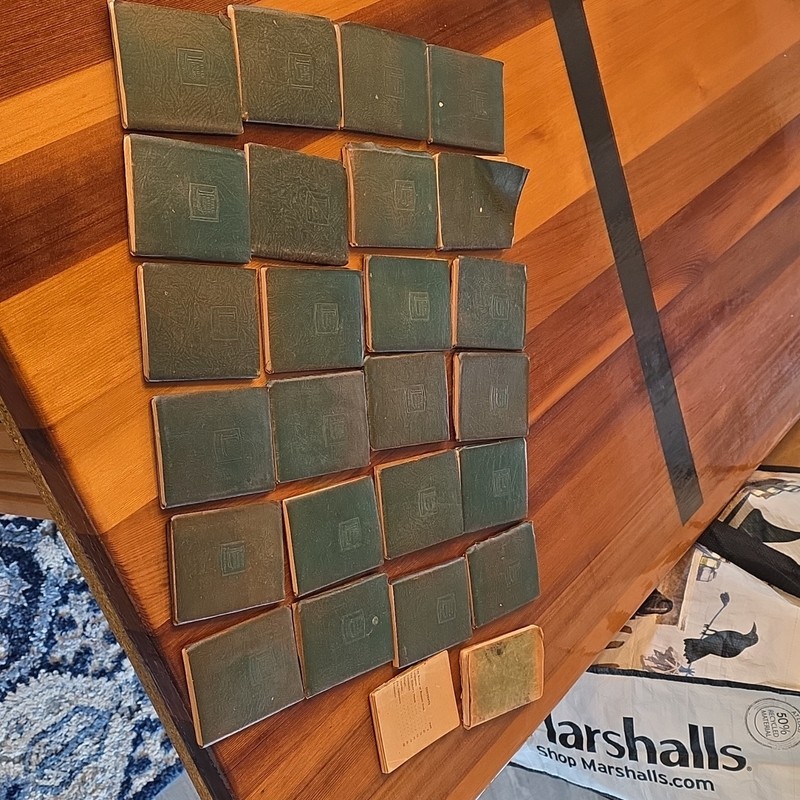 Roycroft Miniature Book Set Lot of 25 Green Cloth Poetry Literature & Fiction gallery
