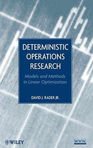 Deterministic Operations Research: – Hardcover, by Rader David J. – Very Good