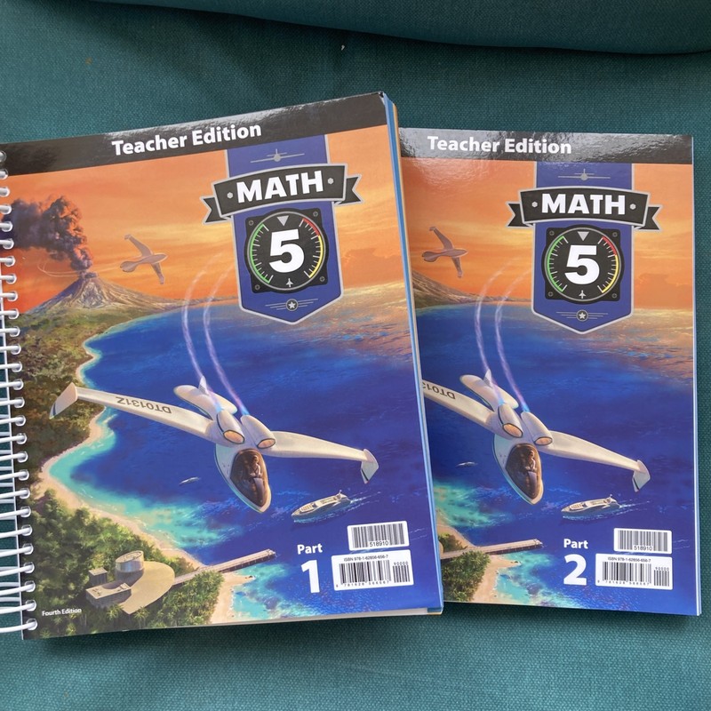 BJU Press Math 5 Teacher Edition Part 1 & 2 – 4th Edition