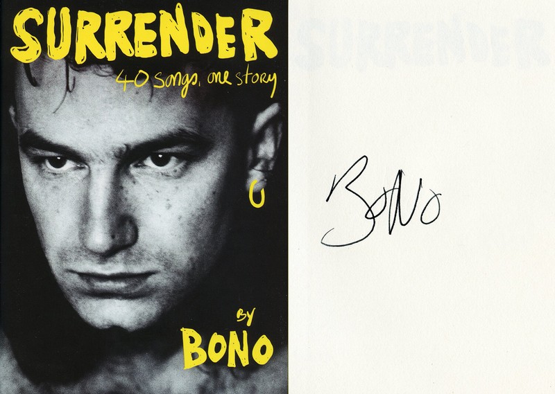 Bono U2 Signed Autographed SURRENDER 40 Songs One Story 1st Hardcover Book JSA