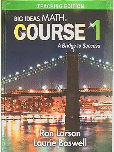 Big Ideas Math, Course 1: A Bridge – Hardcover, by unknown author – Acceptable n
