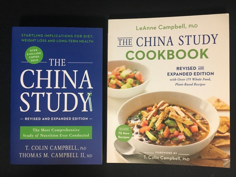 Lot THE CHINA STUDY Revised & Expanded Edition Nutrition + COOKBOOK Vegetarian