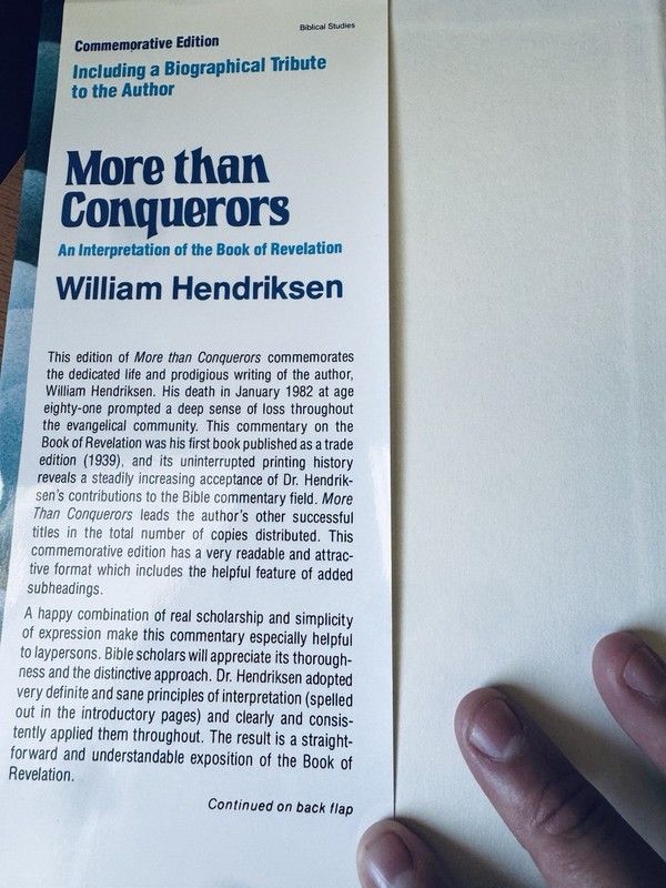 William Hendriksen More Than Conquerors HC Baker Book House Rev Commentary gallery