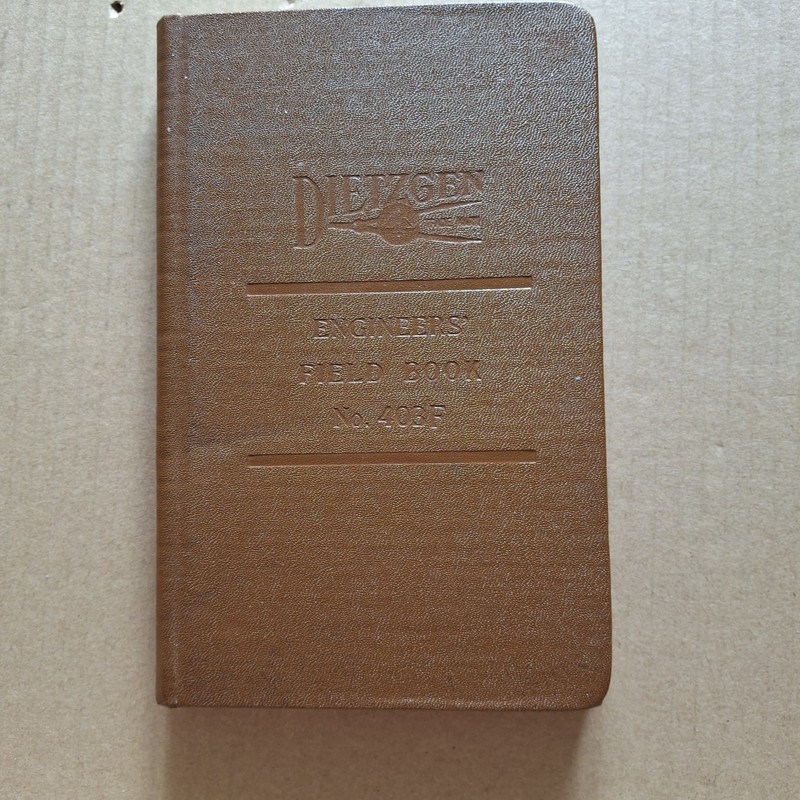 Dietzgen Engineers Field Book 403E 1914 Cloth Cover Book Pre-owned Excellent