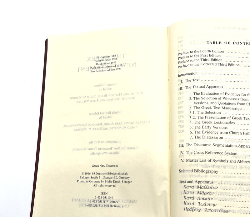 The Greek New Testament Fourth Revised Edition 1993 Barbara/Kurt Aland gallery