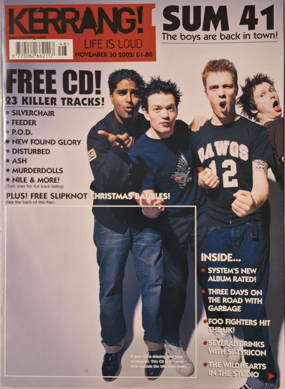 Kerrang Magazine (Nov 30 2002) Sum 41/Shirley Manson/Finch/Opeth/Slipknot; NO CD