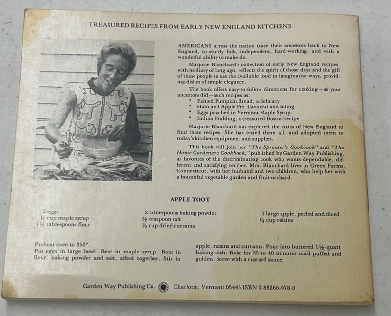 Treasured Recipes From Early New England Kitchens, 1975, 143 Pages gallery