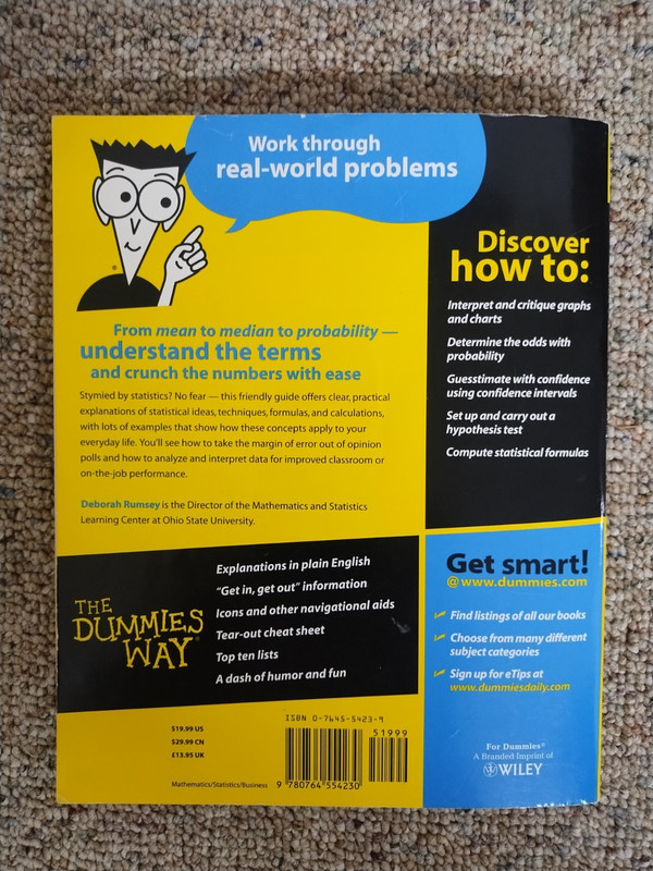 Statistics For Dummies - Paperback By Rumsey, Deborah J. - gallery