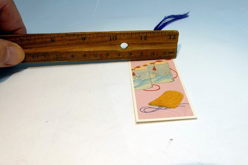 Japanese Ocean Wave Bookmark scroll vintage small 9X4cm gallery