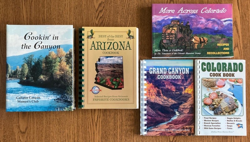 Lot of 5 COOKBOOKS ARIZONA - COLORADO - MONTANA Women's Club Southwest Recipes gallery