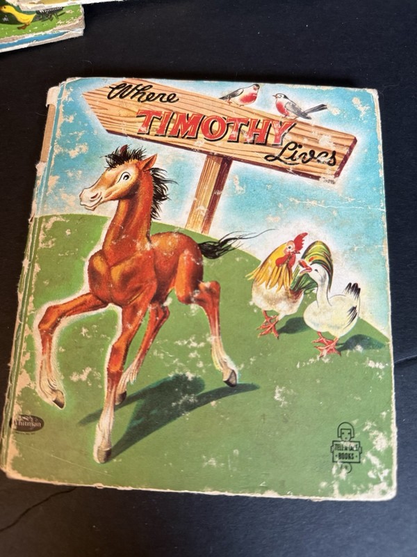 Lot of 8 Vintage 1950’s-60’s WHITMAN Tell-A-Tale Children’s Animal Books gallery