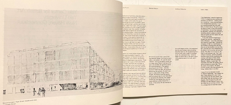 Processes in Architecture 1979 MIT Modernism Louis KAHN Kallmann & McKinnell gallery