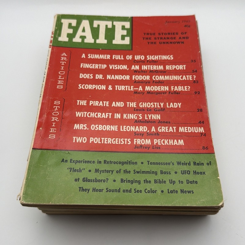 FATE Magazine Lot 12 Issues Vtg UFO Saucers Occult Paranormal Pulp Digest gallery