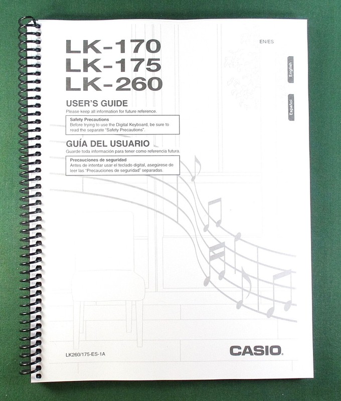 Casio LK-170 LK-175 LK-260 Instruction Manual: 48 Pages & Protective Covers!