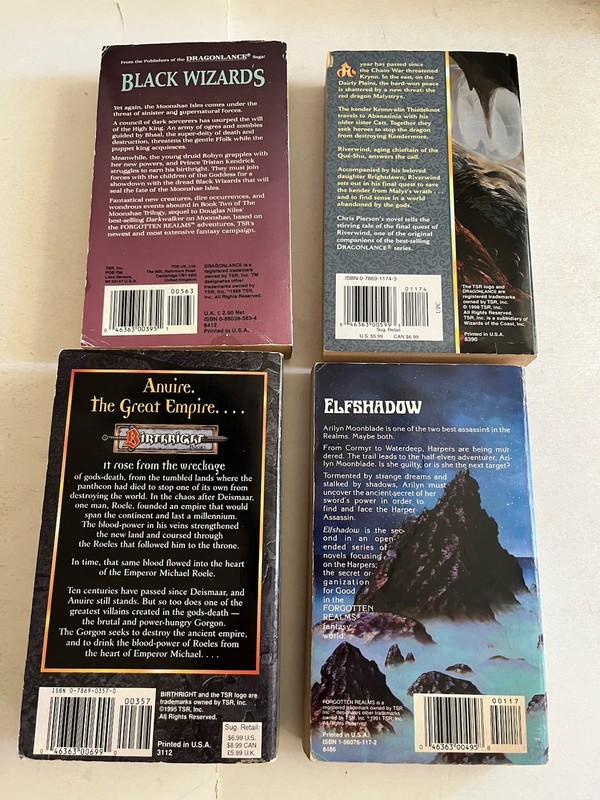 FORGOTTEN REALMS DRAGONLANCE BIRTHRIGHT 4 PB Lot TSR Iron Throne Elfshadow gallery