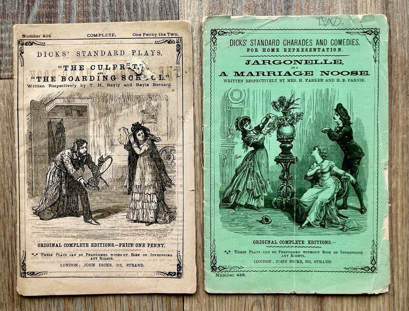 2 x Dick’s Standard Plays, Penny Theatre Booklets, 1880s, Victorian Charades
