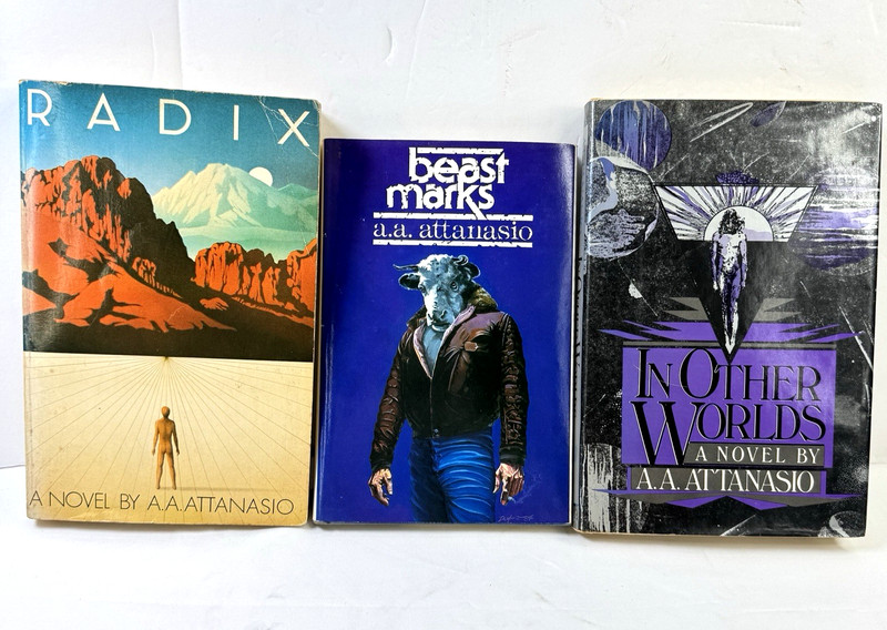 AA ATTANASIO 1st Ed Book Lot BEASTMARKS In Other Worlds RADIX William Morrow