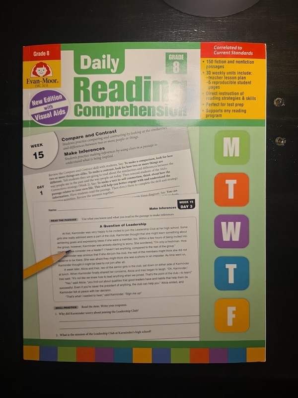 Daily Reading Comprehension Ser.: Daily Reading Comprehension, Grade 8 by…