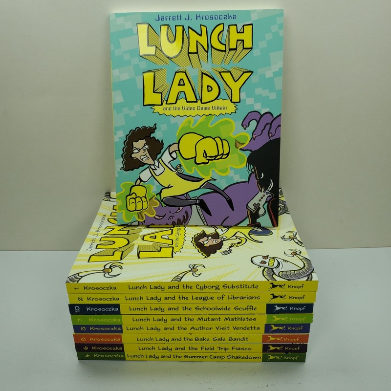 Lunch Lady Series 9 Books in Paperback Lot Set Jarrett J. Krosoczka