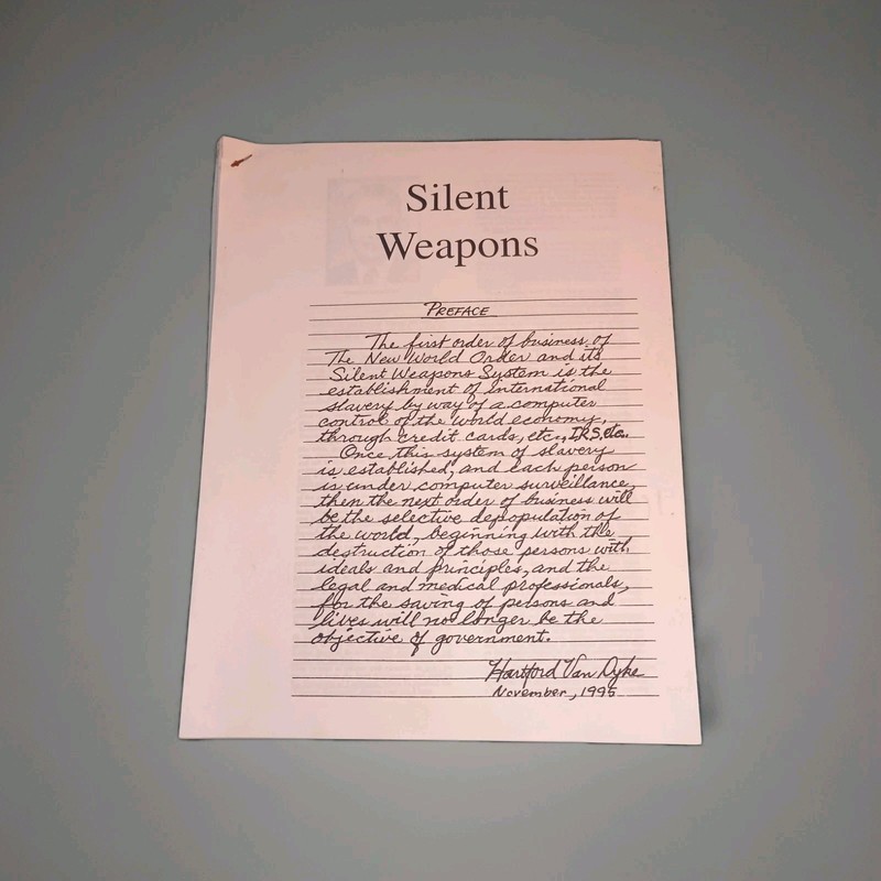 «Silent Weapons» By Hartford Van Dyke Manuscript