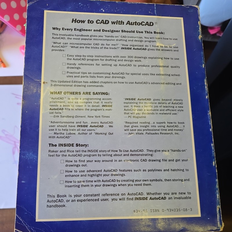 INSIDE AUTOCAD , RAKER AND RICE Book Used gallery