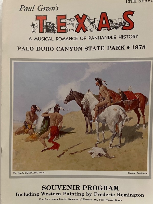 FREDERIC REMINGTON 1978 «TEXAS» PROGRAM 34 PICS NEAR MINT!