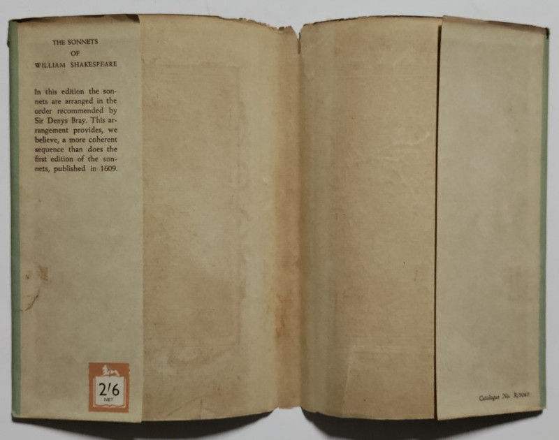 The Sonnets of William Shakespeare - The Falcon Press, London, 1948 - 1st Ed-DJ gallery