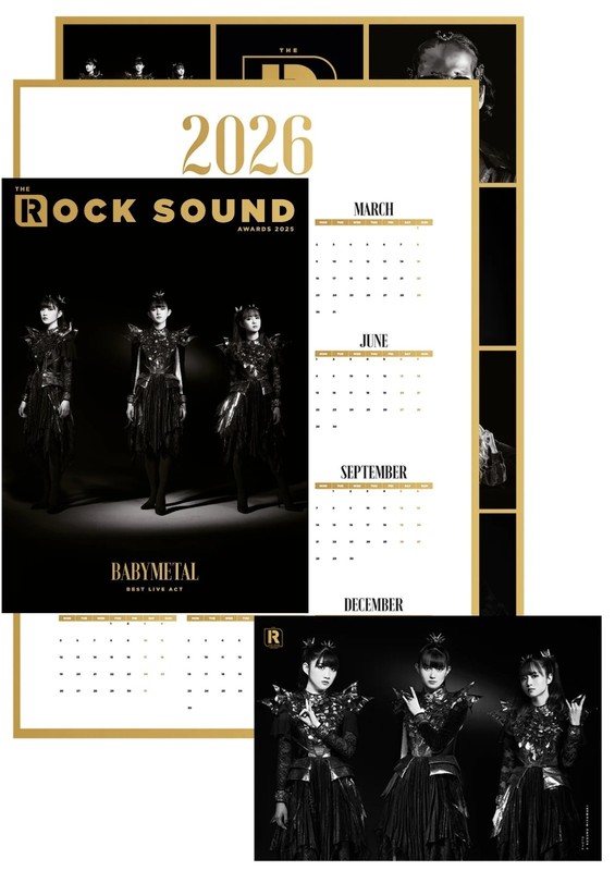 ROCK SOUND Awards 2025 Best Live Act BABYMETAL Mag + A4 Art Card +CALENDAR @NEW