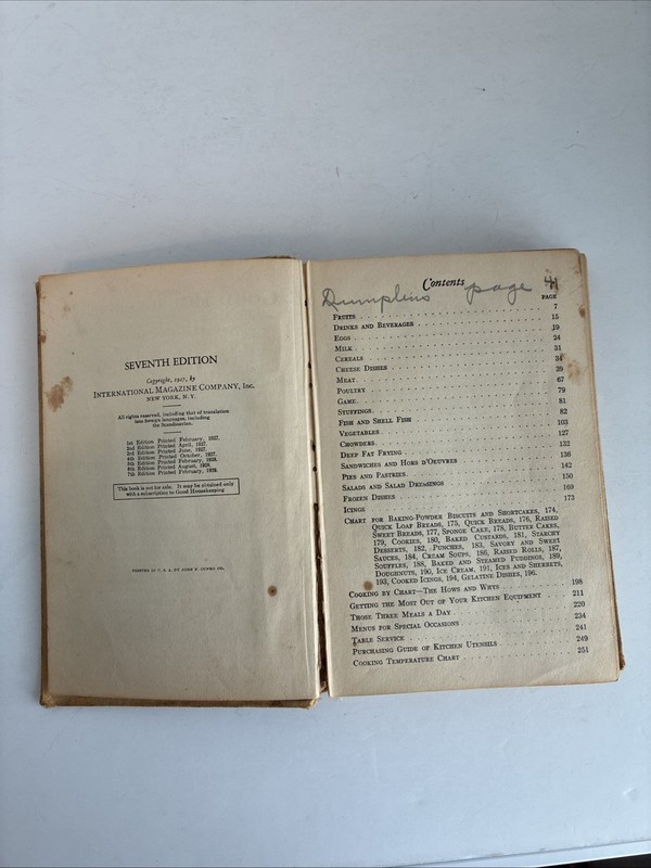 VINTAGE Good Meals and How to Prepare Them Good Housekeeping 7th Edition 1929 gallery