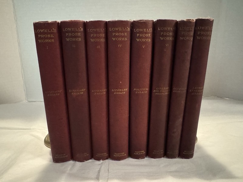 INCOMPLETE Writings of James Russell Lowell (1892) 8 Volumes, Poetry GOOD