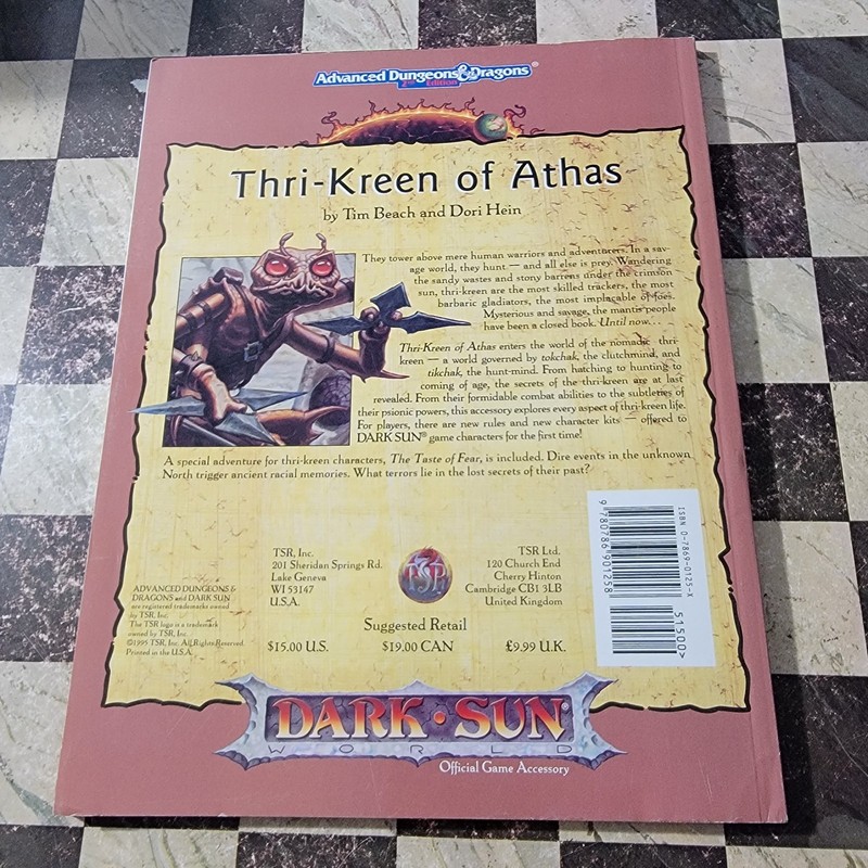 Thri-Kreen of Athas by TSR Inc. Staff (1995, Trade Paperback) gallery