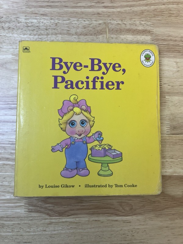 Muppet Babies Bye-Bye Pacifier Hardcover 1992 Golden Press Vintage Book