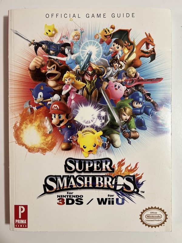 2014 Super Smash Bros Nintendo 3DS & Wii U Prima Official Game Guide Book Nice