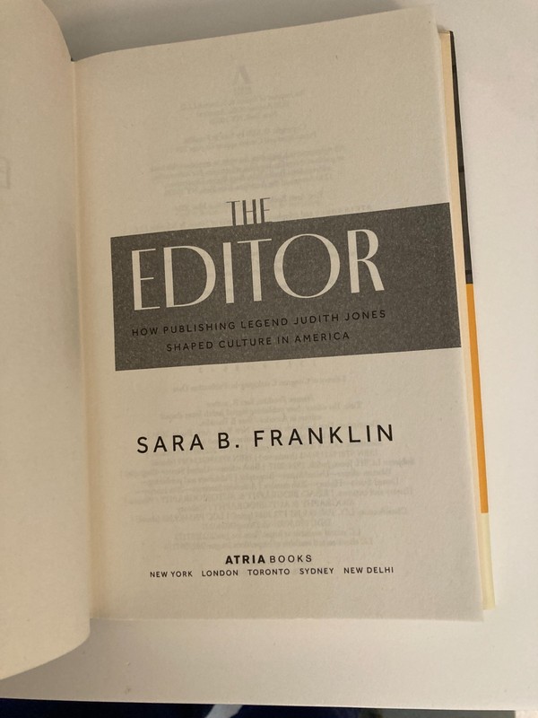 Editor: Judith Jones by Sara B. Franklin (2024, HC) 1st Print w/Protective Cover gallery