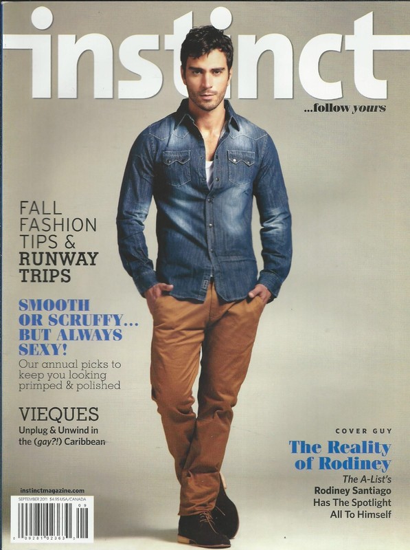 Instinct Gay Magazine Rodiney Santiago Runway Trips Annual Grooming Caribbean ~