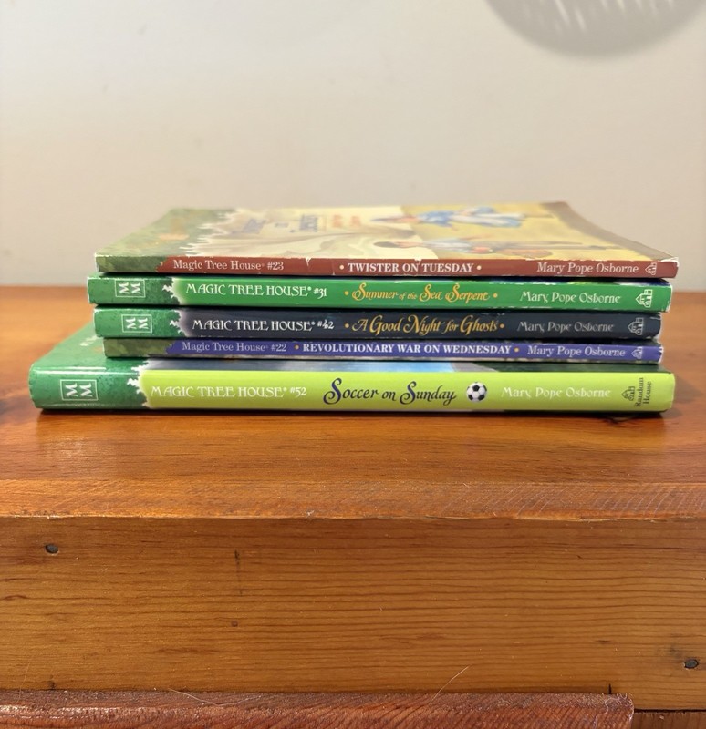 Set Of 5 Magic Tree House Books Numbers 22, 23, 31, 42 And 52