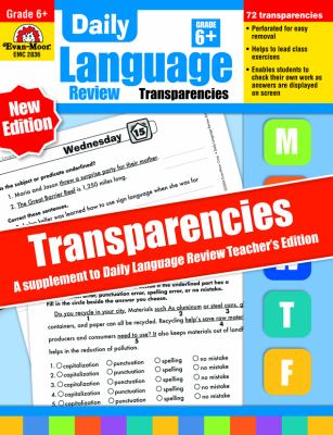 Daily Language Review Transparencies, Grade 6 – Paperback – BRAND NEW