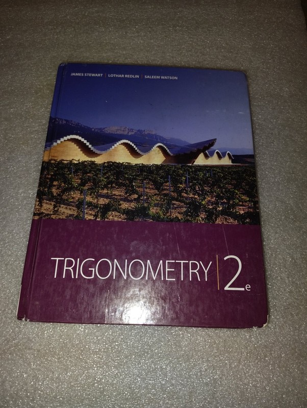 Trigonometry James Stewart Textbook 2nd Edition Hardcover Mathematics