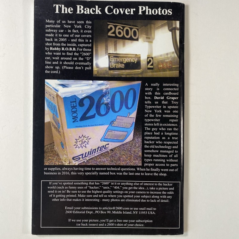 2600 The Hacker Quarterly Magazine Lot (3) Issues Vol 33 39 40 2016-2023 gallery
