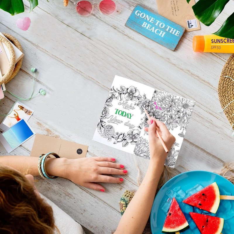 30 Pcs Inspirational Coloring Book Bulk Mandala Mini Activity Books with Positiv gallery