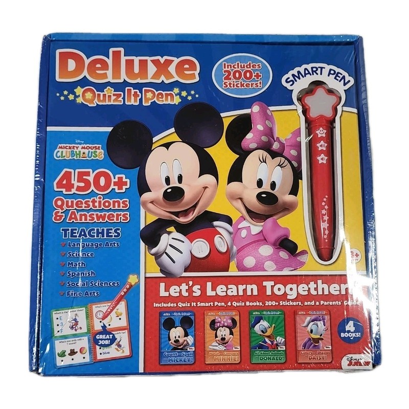 NEW Mickey Mouse Clubhouse: DELUXE Quiz It Pen- Let’s Learn Together w/SMART PEN